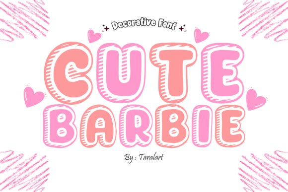 Cutebarbie Regular: A Playful Display Font for Boutique Branding