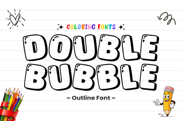 Double Bubble Typeface: A Modern Display Font for Handmade Brands