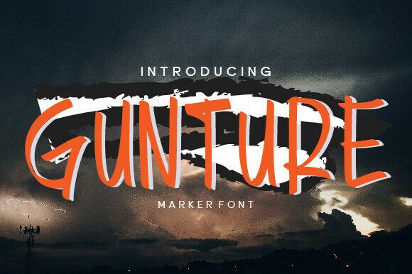 Gunture Typeface: Bold Display Fonts for Editorial Impact