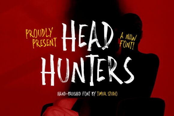 Head Hunters Typeface for Bold Handmade Labels and Stickers
