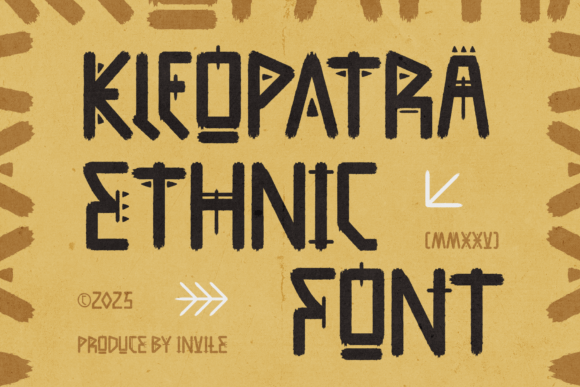 Kleopatra Regular: A Tribal Display Font for Ethnic-Themed Crafts