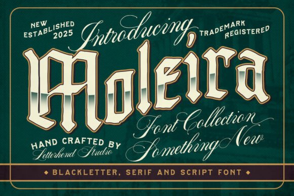 Moleira Display Font for Handmade Labels and Invitations