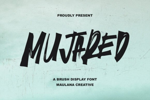 Mujared: A Bold Brush Display Typeface for Editorial Design