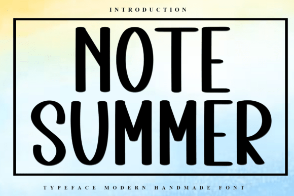 Note Summer: A Premium Display Font Review