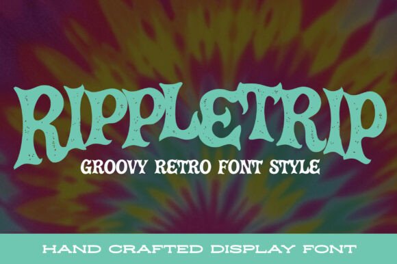 Rippletrip Typeface: Bold Wavy Display Font for Editorial Design