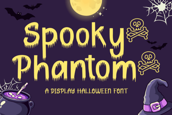 Spooky Phantom Typeface for Seasonal Craft Projects