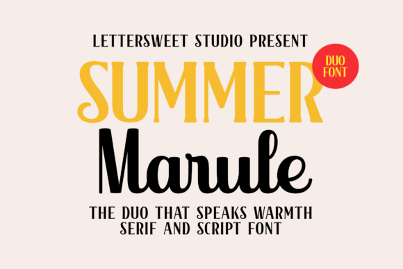 Summer Marule: A Dual-Typeface Solution for Warm, High-Impact Campaigns