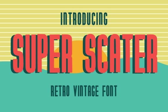 Superscater Regular: A Retro Vintage Display Font for Handmade Branding