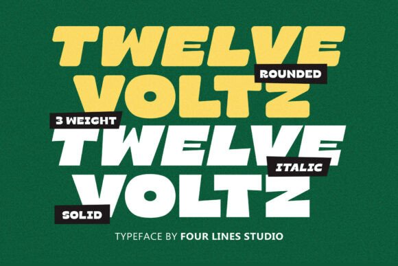 Twelve Voltz: A Bold Display Typeface for High-Impact Editorial Design